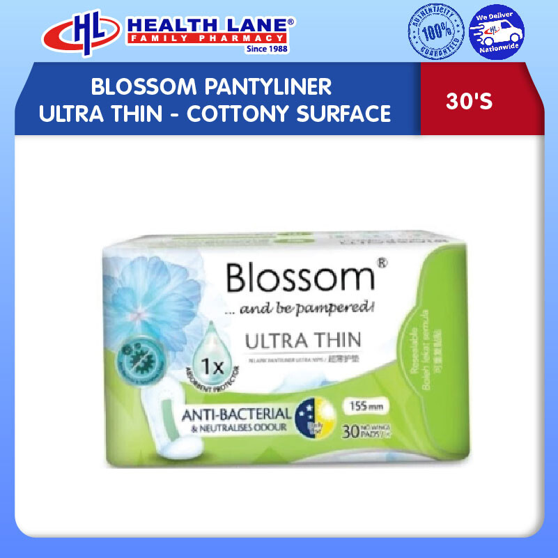 BLOSSOM PANTYLINER ULTRA THIN- COTTONY SURFACE (30'S)